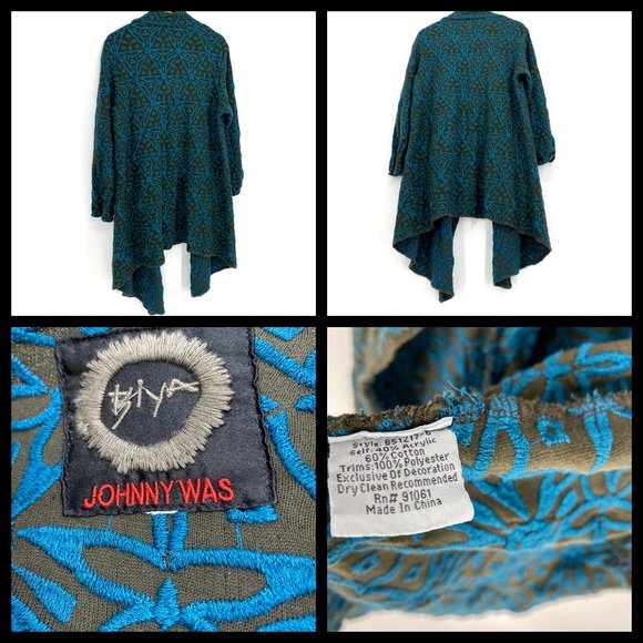 BIYA JOHNNY WAS Embroidered Wrap Duster - Picture 16 of 16